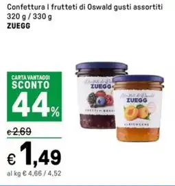 Iper La Grande Confettura I frutteti di Oswald gusti assortiti ZUEGG offerta