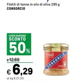 Iper La Grande Filetti di tonno in olio di oliva CONSORCIO offerta