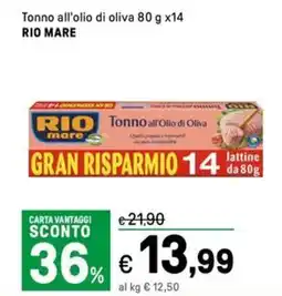 Iper La Grande Tonno all'olio di oliva RIO MARE offerta