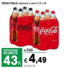 Iper La Grande COCA-COLA classica o zero offerta