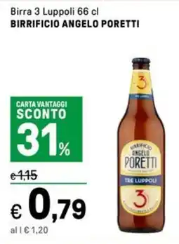 Iper La Grande Birra 3 Luppoli BIRRIFICIO ANGELO PORETTI offerta