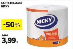 Ipercoop Carta milleusi NICKY offerta