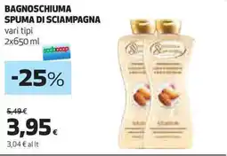 Ipercoop Bagnoschiuma SPUMA DI SCIAMPAGNA offerta