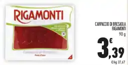Conad Carpaccio di bresaola RIGAMONTI offerta
