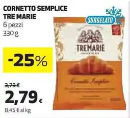 Ipercoop Cornetto semplice TRE MARIE offerta