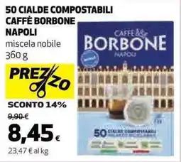 Ipercoop 50 cialde compostabili caffè borbone napoli offerta