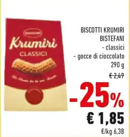 Conad Biscotti krumiri BISTEFANI offerta