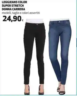 Ipercoop Leggjeans color super stretch donna carrera offerta