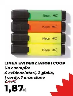 Ipercoop Linea evidenziatori COOP offerta