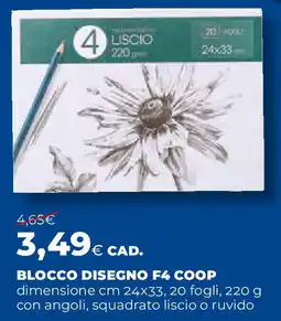 Ipercoop Blocco disegno F4 COOP offerta