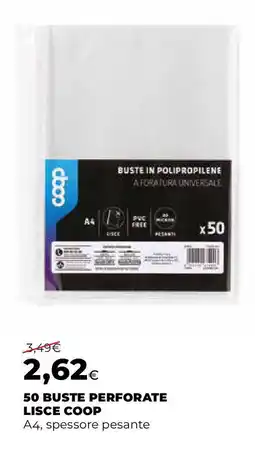 Ipercoop 50 buste perforate lisce COOP offerta