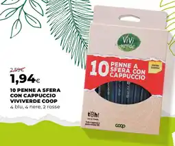 Ipercoop 10 penne a sfera con cappuccio VIVIVERDE COOP offerta