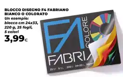Ipercoop Blocco disegno f4 fabriano bianco o colorato offerta
