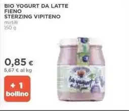 Ipercoop Bio yogurt da latte fieno sterzing vipiteno offerta