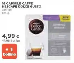Ipercoop 16 capsule caffé nescafè dolce gusto offerta
