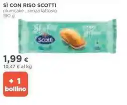 Ipercoop SÌ CON RISO SCOTTI plumcake, senza lattosio offerta