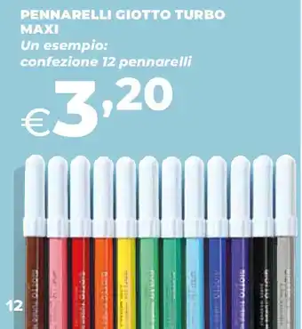 Ipercoop Pennarelli giotto turbo maxi offerta