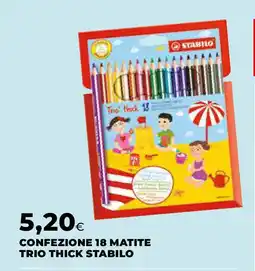 Ipercoop Confezione 18 matite trio thick STABILO offerta