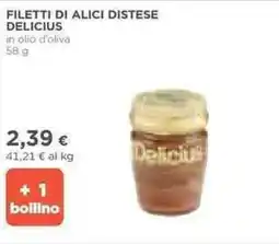 Ipercoop Filetti di alici distese DELICIUS offerta