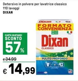 Iper La Grande Detersivo in polvere per lavatrice classico 110 lavaggi DIXAN offerta
