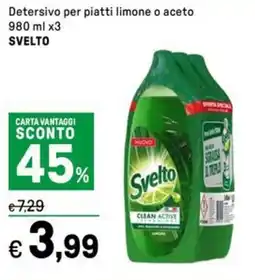 Iper La Grande Detersivo per piatti limone o aceto SVELTO offerta