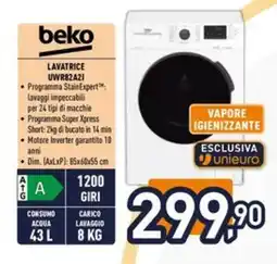 Iper La Grande beko LAVATRICE UWR82A21 offerta