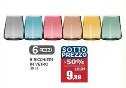 Happy Casa 6 bicchieri in vetro offerta