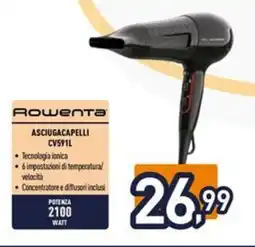 Iper La Grande Rowenta ASCIUGACAPELLI CV591L offerta