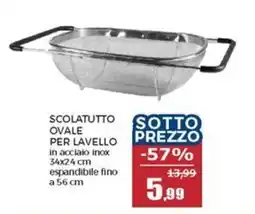 Happy Casa Scolatutto ovale per lavello offerta