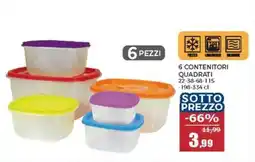Happy Casa 6 contenitori quadrati offerta