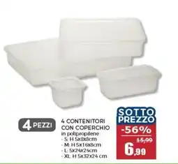 Happy Casa 4 contenitori con coperchio offerta