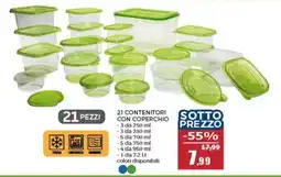 Happy Casa 21 contenitori con coperchio offerta