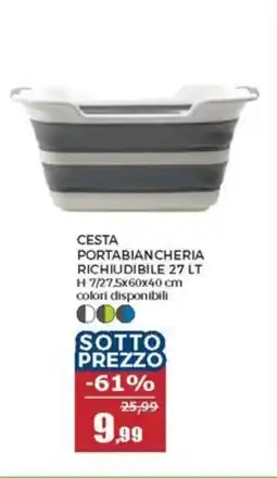 Happy Casa Cesta portabiancheria richiudibile offerta
