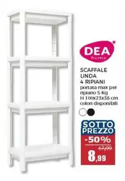 Happy Casa DEA scaffale linda 4 ripiani offerta