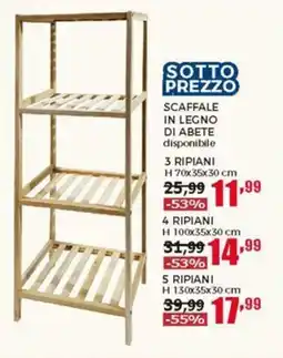 Happy Casa Scaffale in legno di abete 3 ripiani offerta