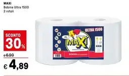 Iper La Grande MAXI Bobina Ultra 1500 2 rotoli offerta