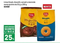 Iper La Grande Linea Snack, biscotti, cereali o merende senza glutine SCHÄR offerta