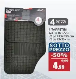 Happy Casa 4 tappetini auto in PVC offerta