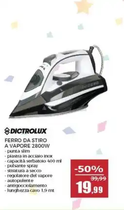 Happy Casa Dictrolux ferro da stiro a vapore 2800W offerta