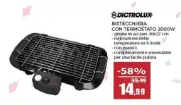 Happy Casa Dictrolux bistecchiera con termostato 2000W offerta