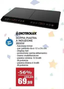 Happy Casa Dictrolux doppia piastra a induzione 3500W offerta