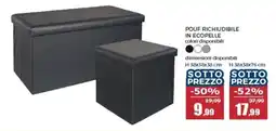 Happy Casa Pouf richiudibile in ecopelle offerta