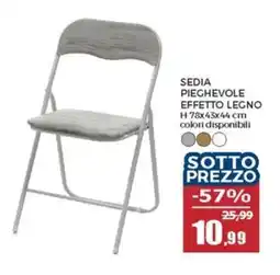Happy Casa Sedia pieghevole effetto legno offerta