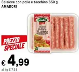 Iper La Grande Salsicce con pollo e tacchino AMADORI offerta