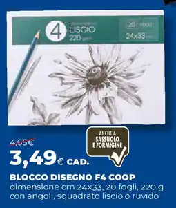 Extracoop Blocco disegno F4 COOP offerta