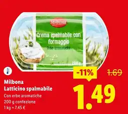 Lidl Milbona Latticino spalmabile offerta