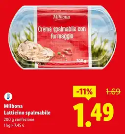 Lidl Milbona Latticino spalmabile offerta
