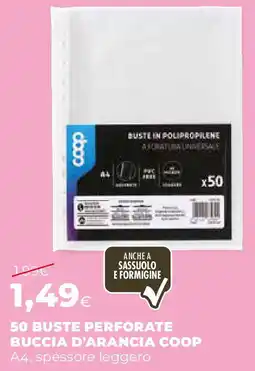 Extracoop 50 buste perforate buccia d'arancia COOP offerta