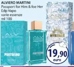 Acqua & Sapone ALVIERO MARTINI Passport for Him & foe Her Edp Vapo varie essenze offerta