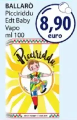 Acqua & Sapone BALLARÒ Picciriddu Edt Baby Vapo offerta